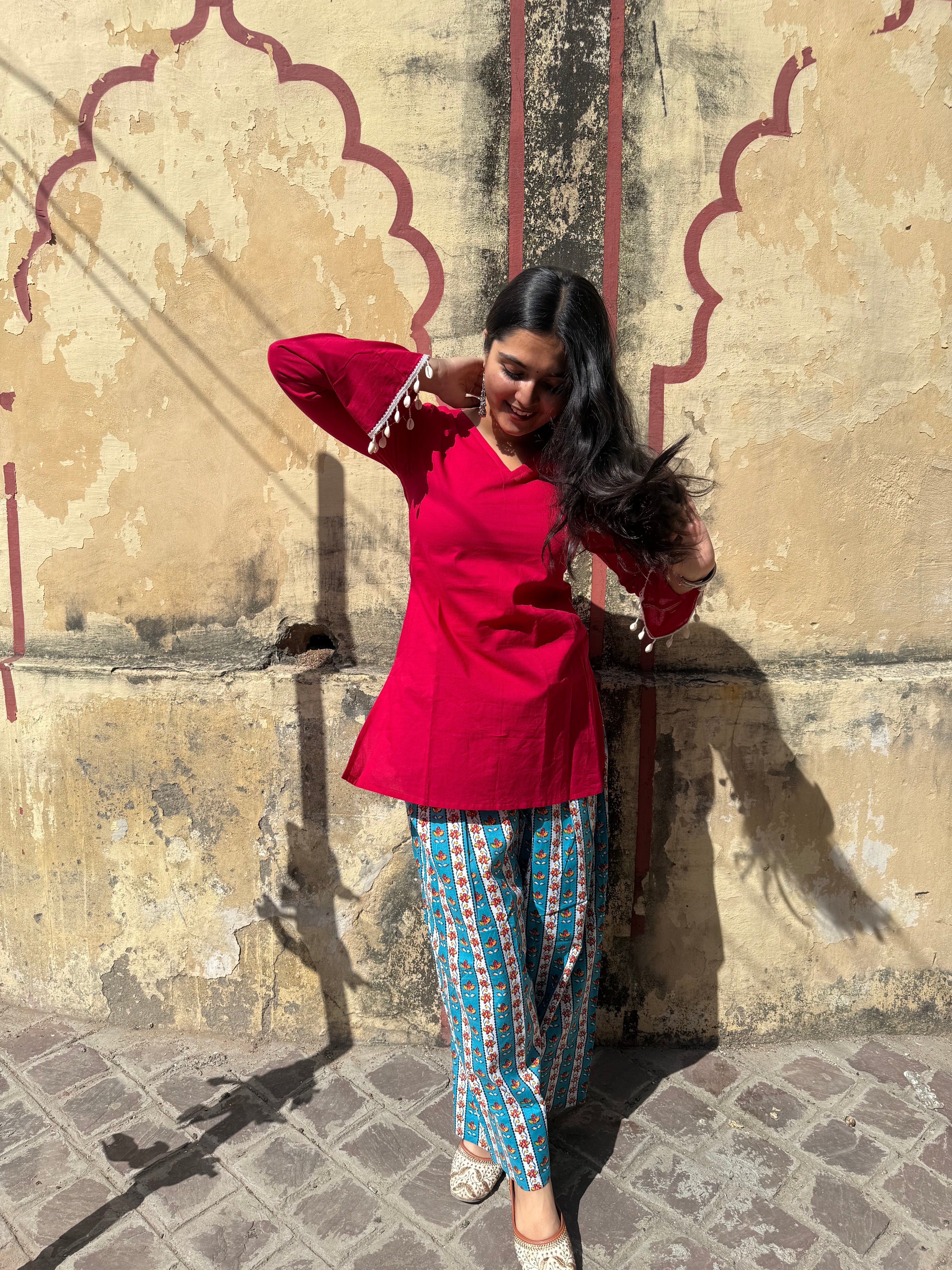 Gulrani Contrast Farshi Salwar Set