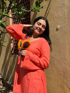 Coral Glow Farshi Salwar Set