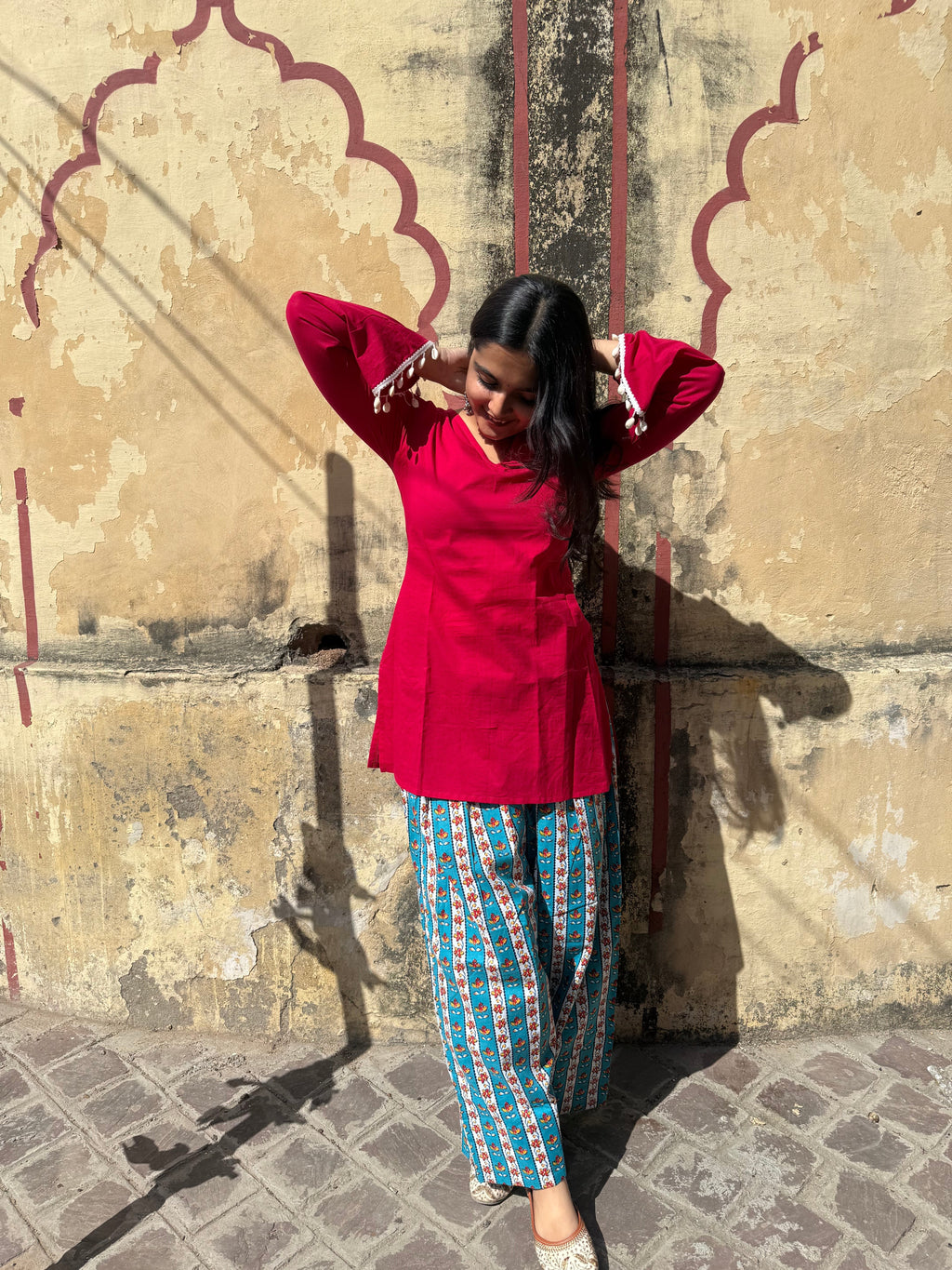 Gulrani Contrast Farshi Salwar Set