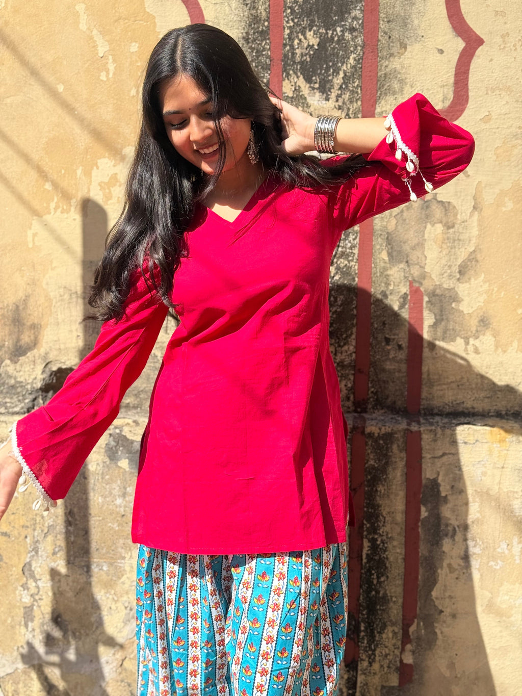 Gulrani Contrast Farshi Salwar Set