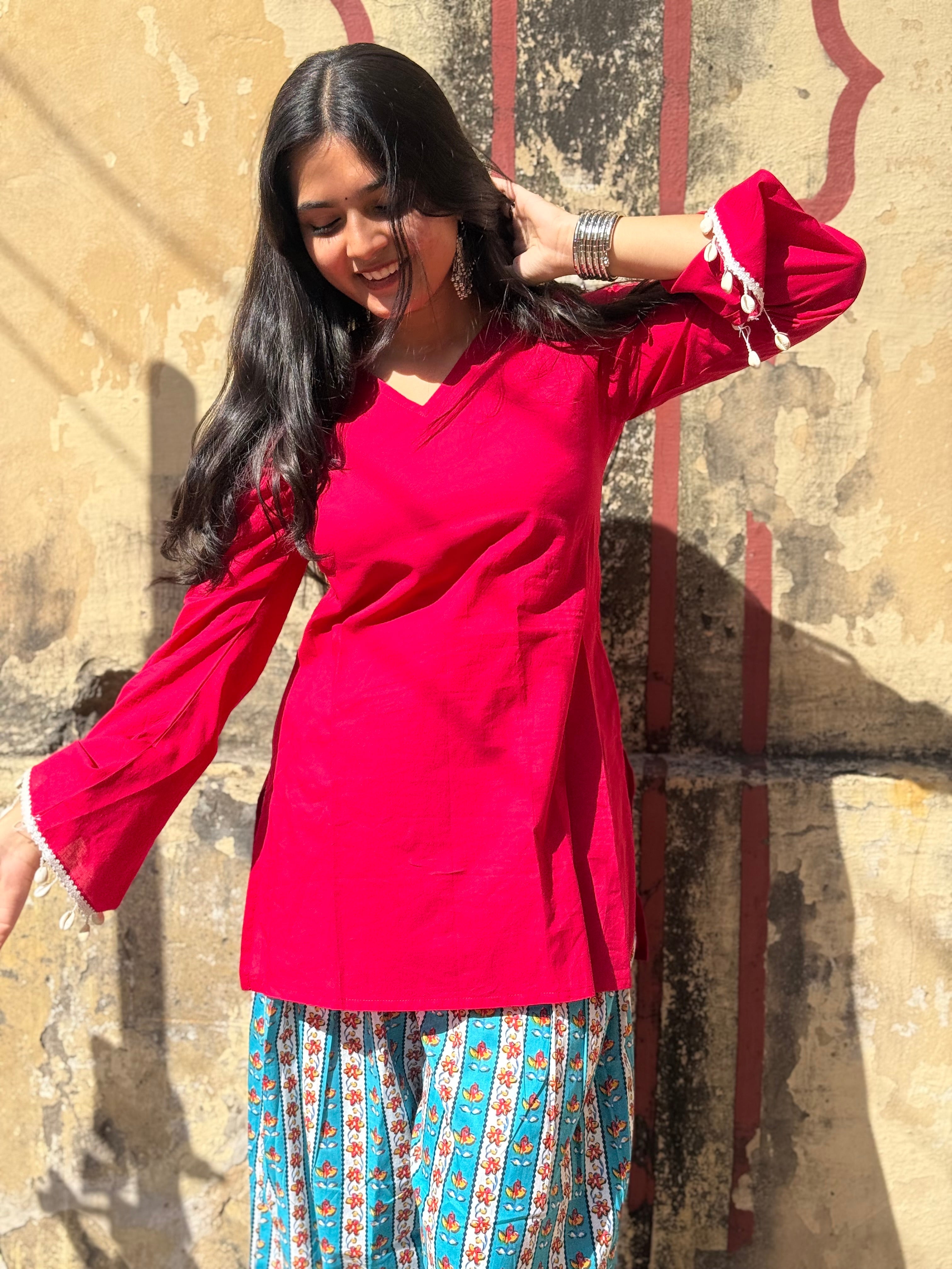 Gulrani Contrast Farshi Salwar Set