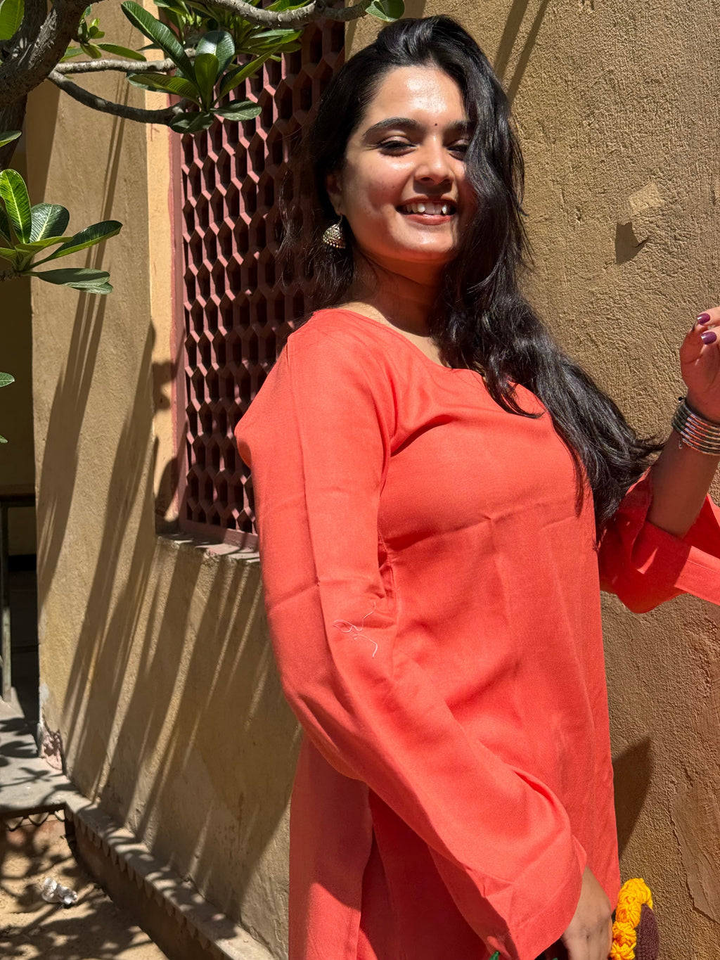 Coral Glow Farshi Salwar Set