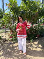 Rangrez Red Lace Farshi Salwar Set