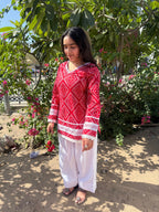 Rangrez Red Lace Farshi Salwar Set