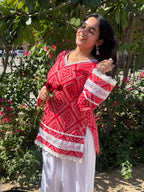 Rangrez Red Lace Farshi Salwar Set