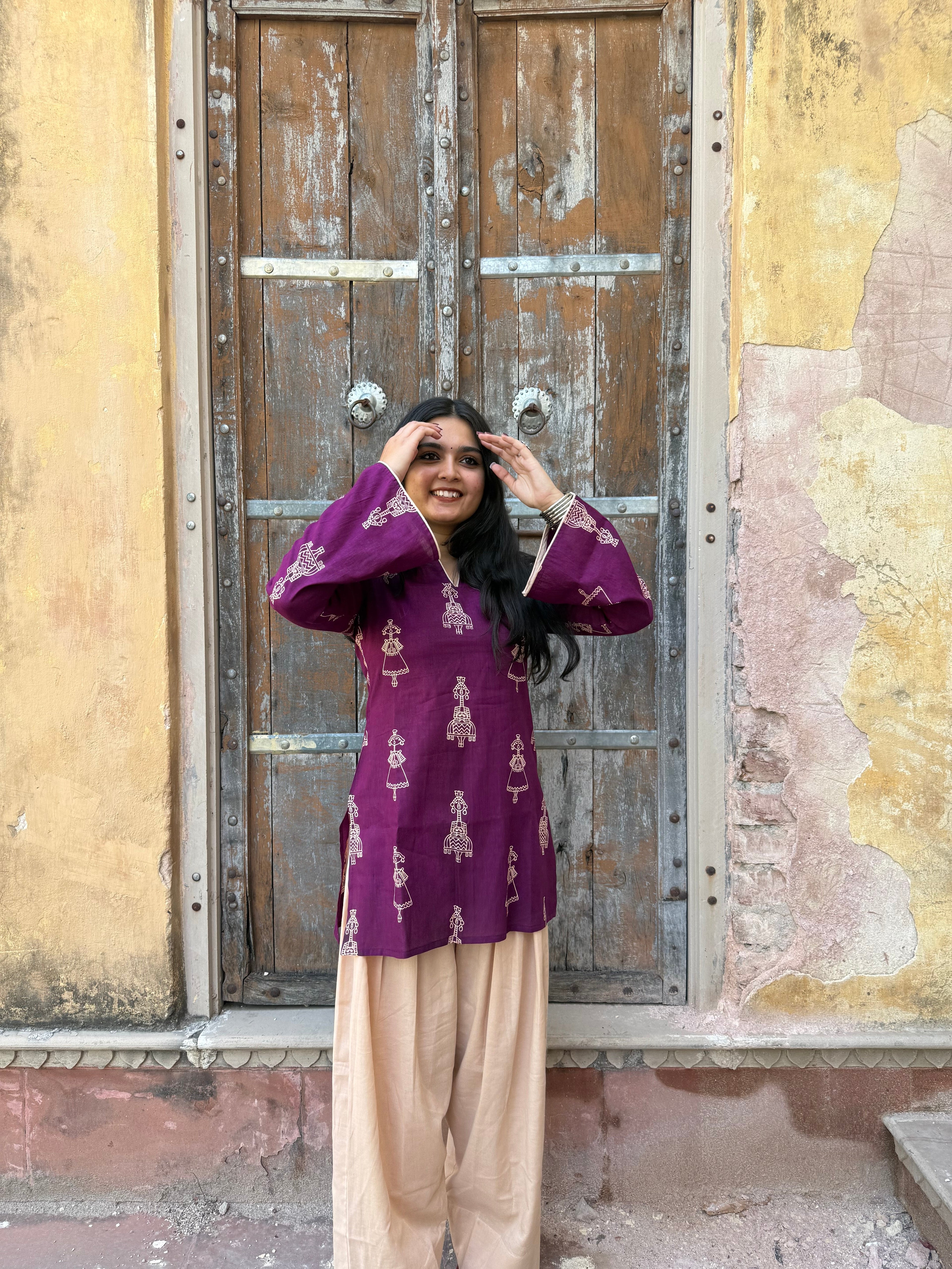 Rangrez Doll Motif Farshi Salwar Set
