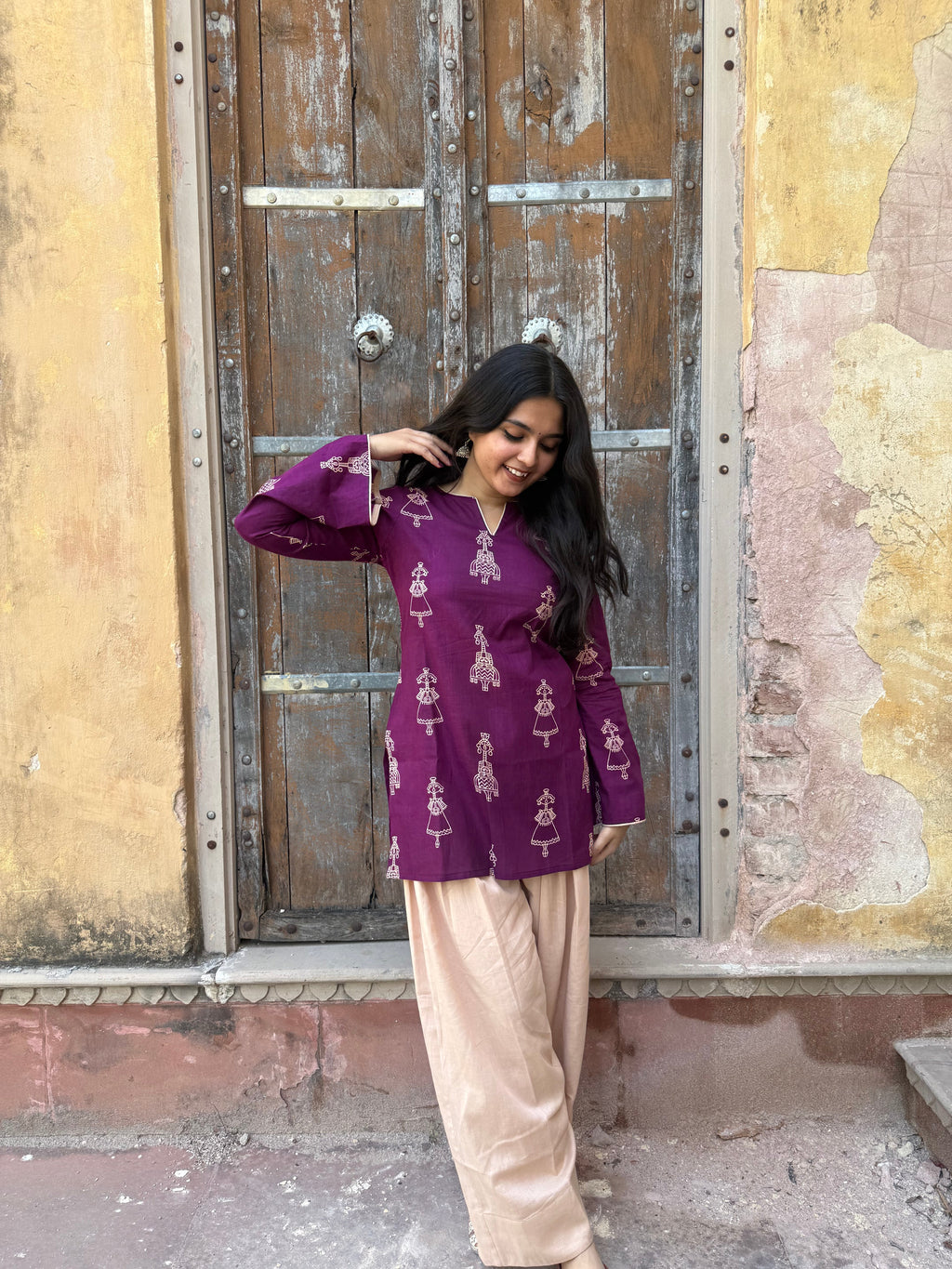 Rangrez Doll Motif Farshi Salwar Set