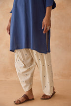 Indigo Blue Co-ord Set with Embroidered Patiala Salwar