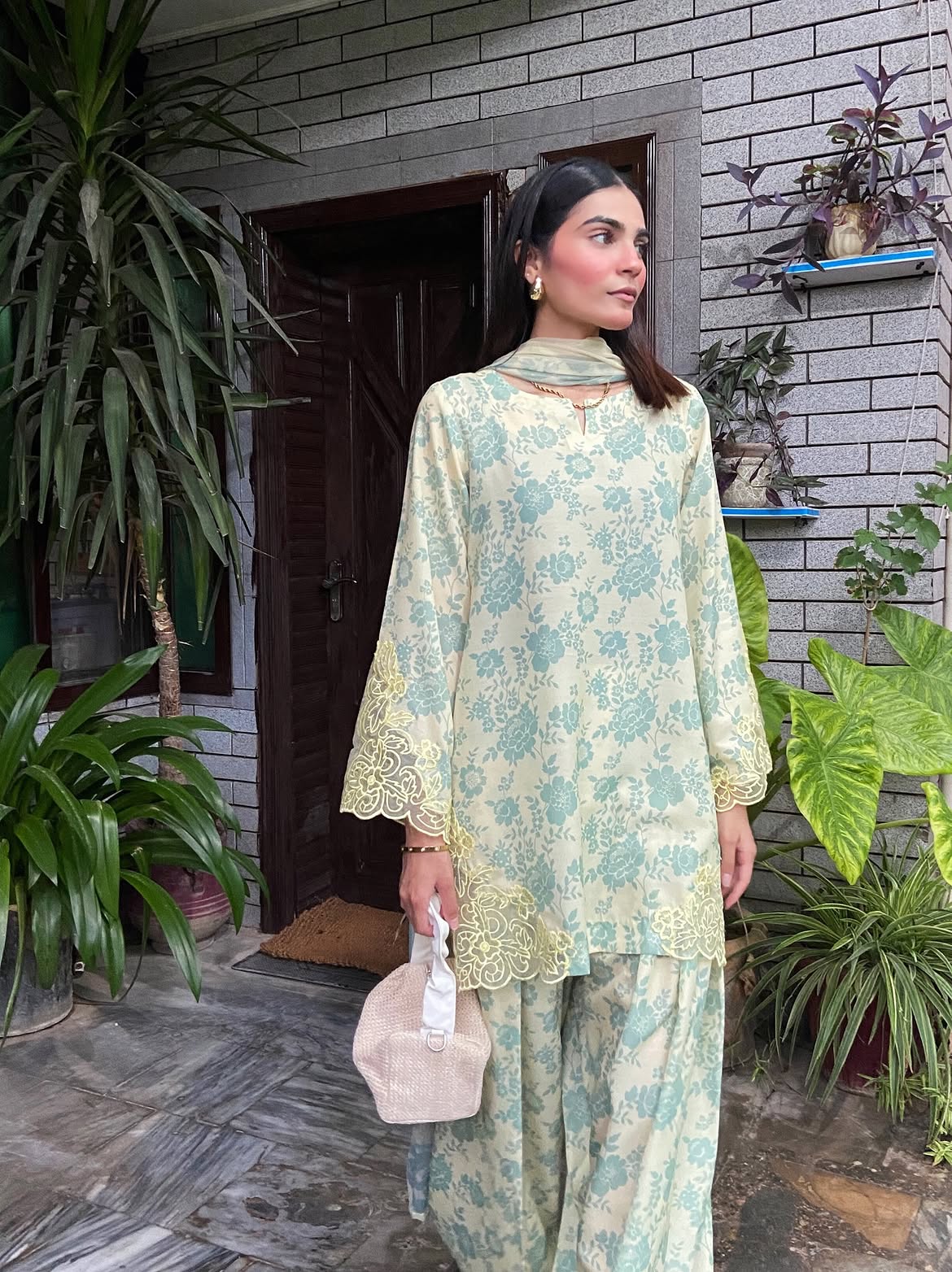 Aarohi Floral Printed Cotton Suit Set