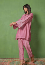 Opulent Chanderi Coord Set with Hand Embroidery