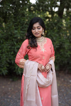 Myra Blush Bloom Peach Suit Set