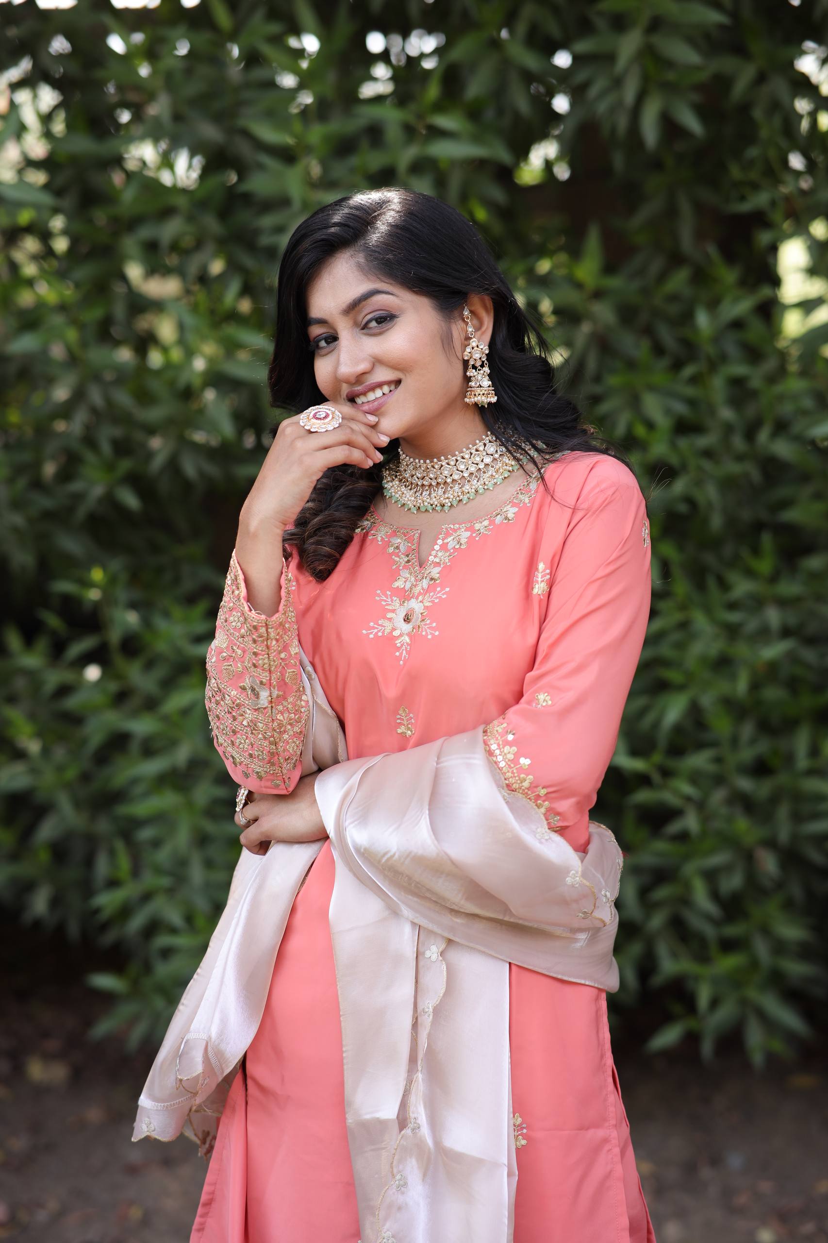Myra Blush Bloom Peach Suit Set