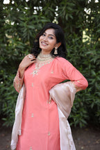 Myra Blush Bloom Peach Suit Set