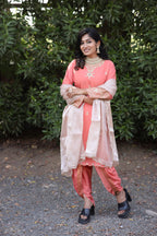 Myra Blush Bloom Peach Suit Set