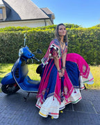 Saira Gulabi Garba Glow  Double Layer Choli