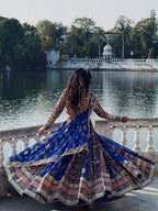 Moksha Raas Riwaaz Navratri in Royal Blue Choli