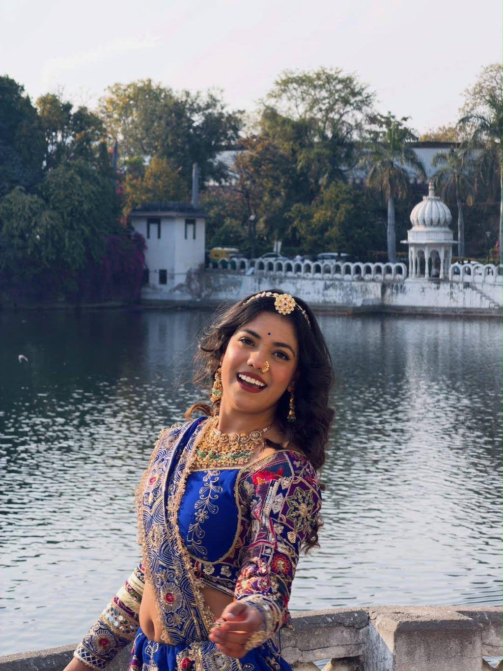 Moksha Raas Riwaaz Navratri in Royal Blue Choli