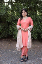 Myra Blush Bloom Peach Suit Set