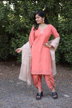 Myra Blush Bloom Peach Suit Set