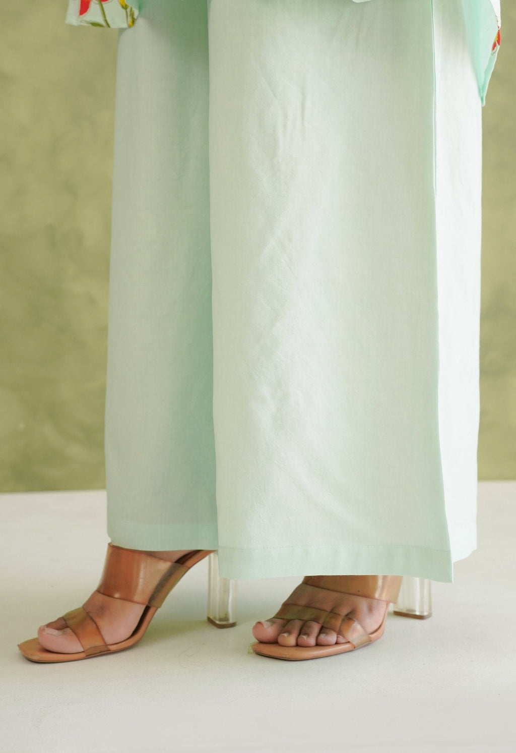 Pista Green Floral Printed Co-Ord Set