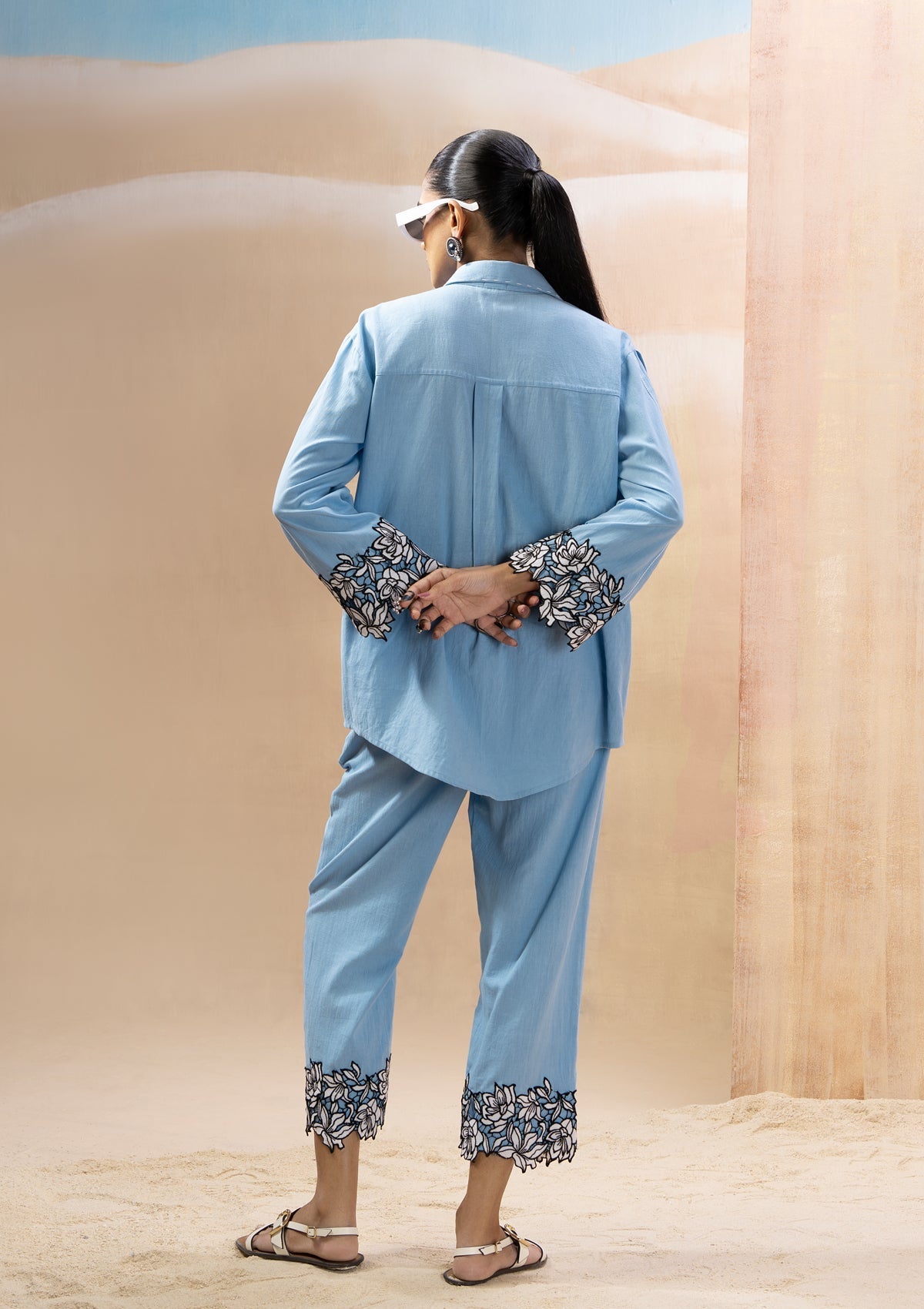 Powder Blue Shirt Co-ord Set