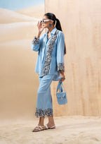 Powder Blue Shirt Co-ord Set