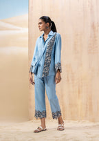 Powder Blue Shirt Co-ord Set