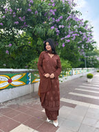 Vanya Brown Georgette Kurta Set