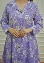 Floral Printed Lavender Purple Co Ord Set