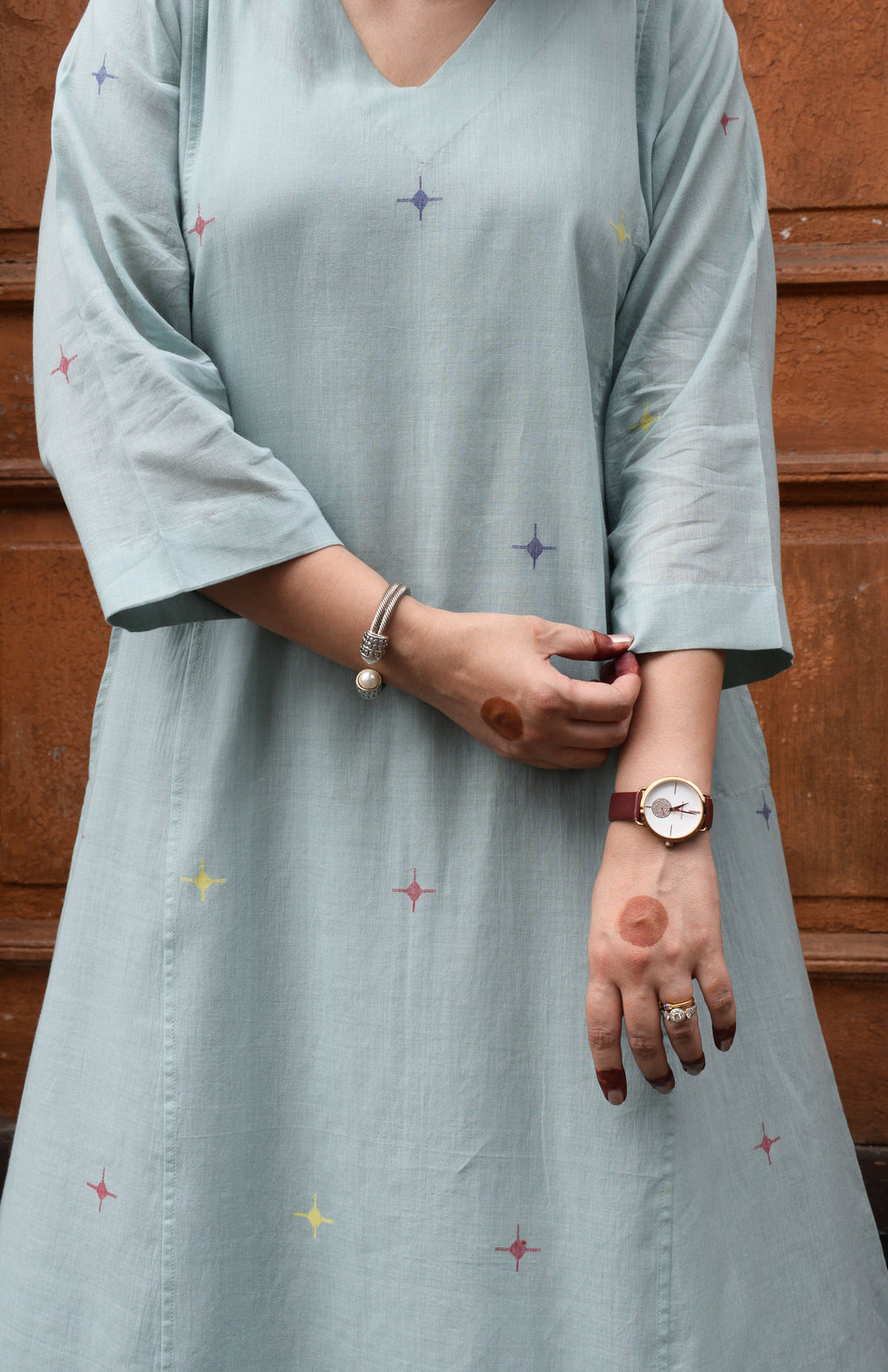 Sea Green Jamdani Phiran